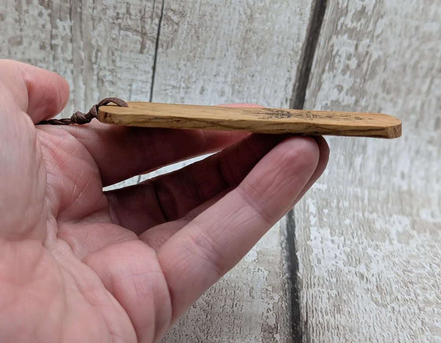 Oak wood hand made bookmark with bumble bee laser print.