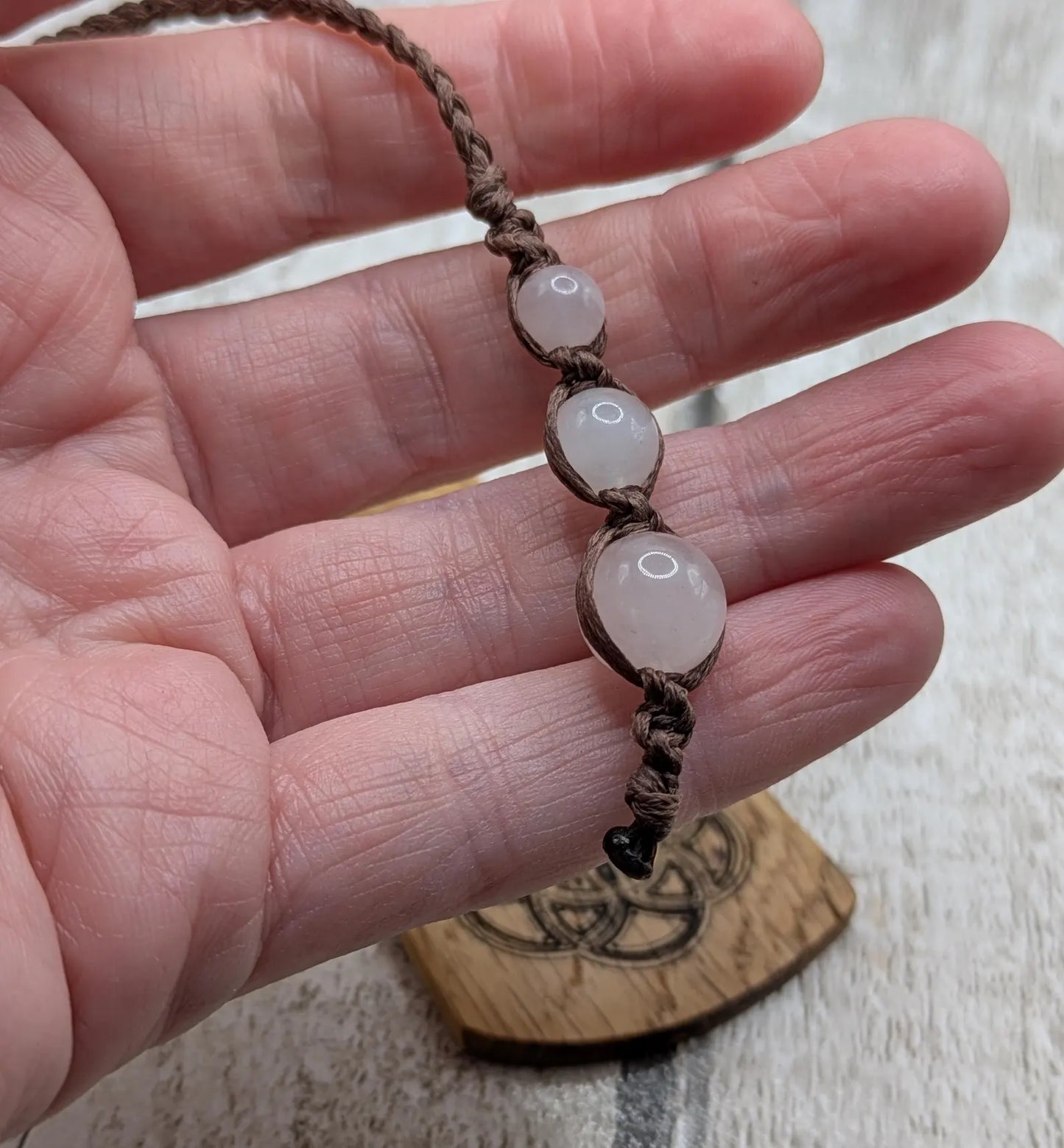 Oak wood hand made bookmark with a geometric laser print.