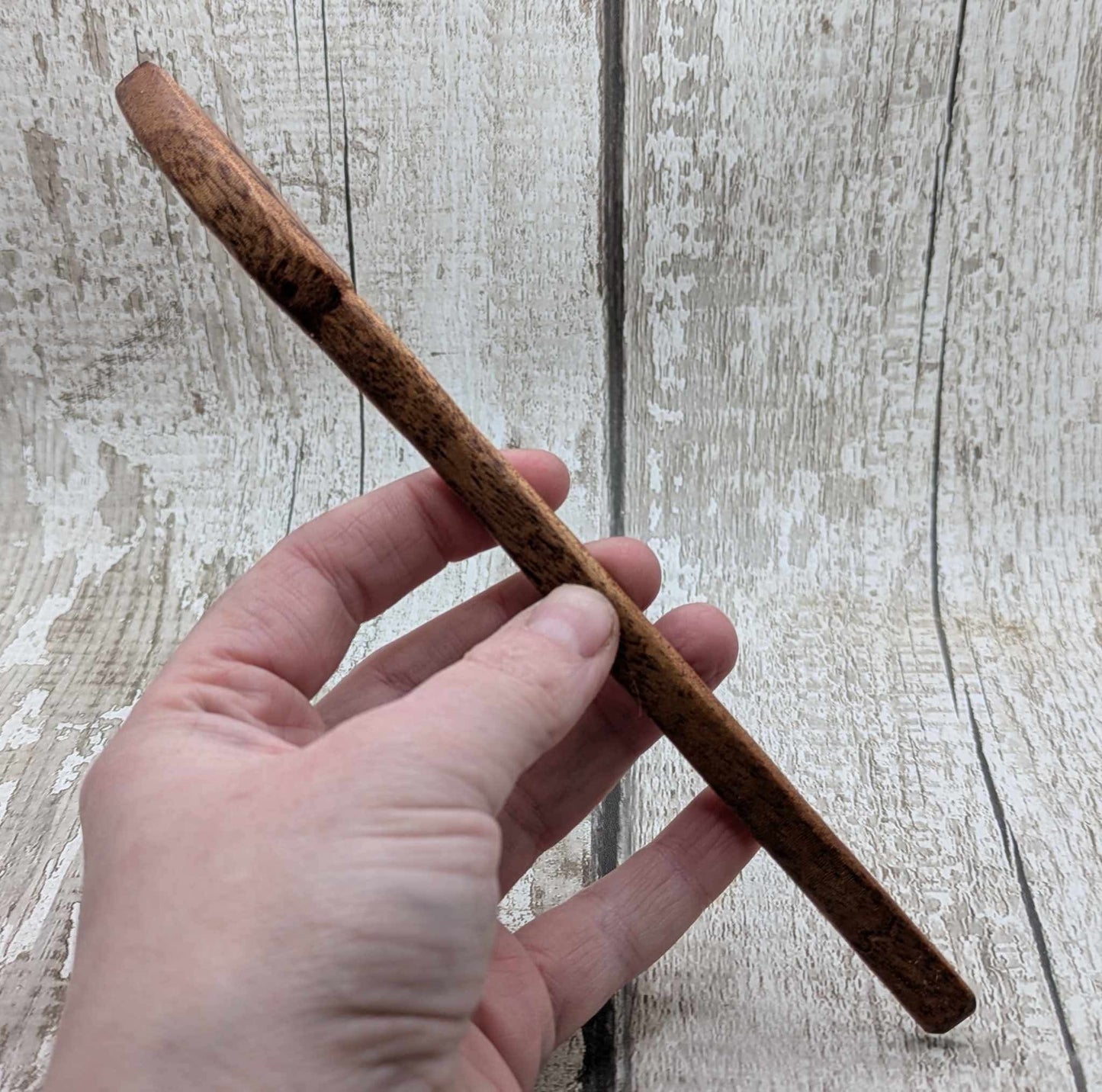 Sepele mahogany leaf hair stick.