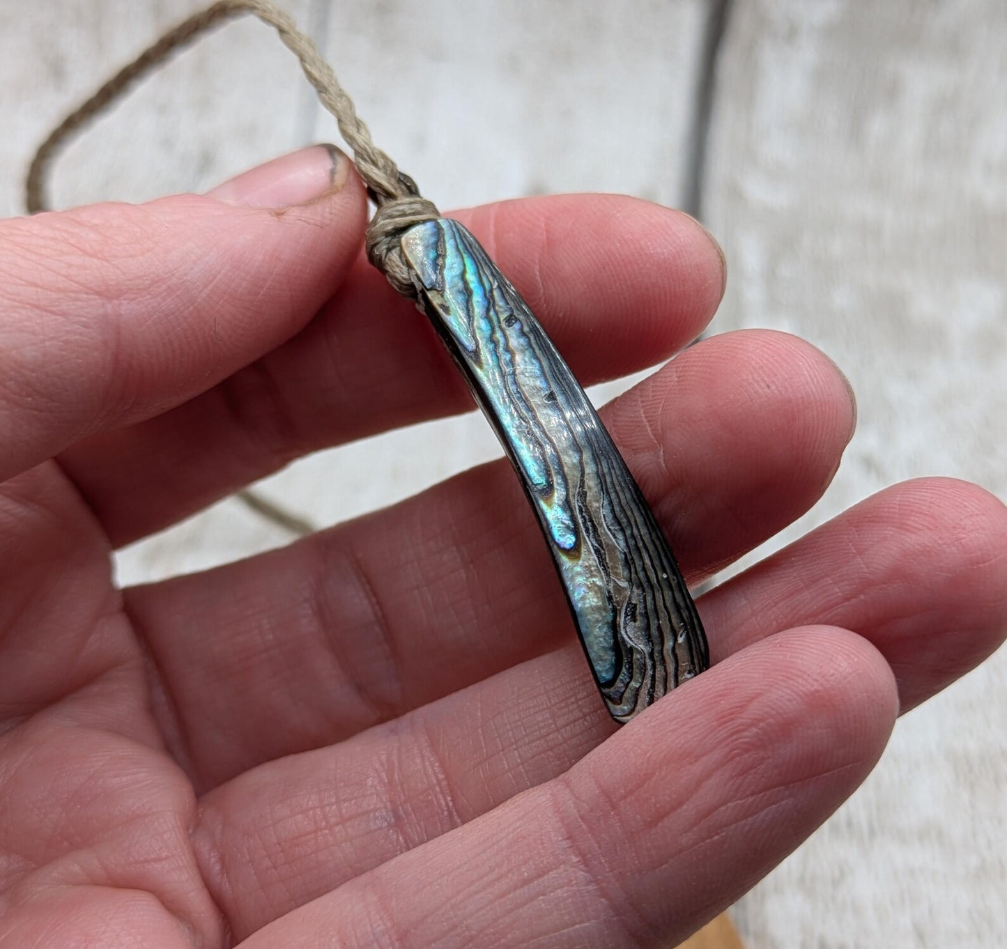 Handmade Alder wood book mark with laser printed breathe mantra.