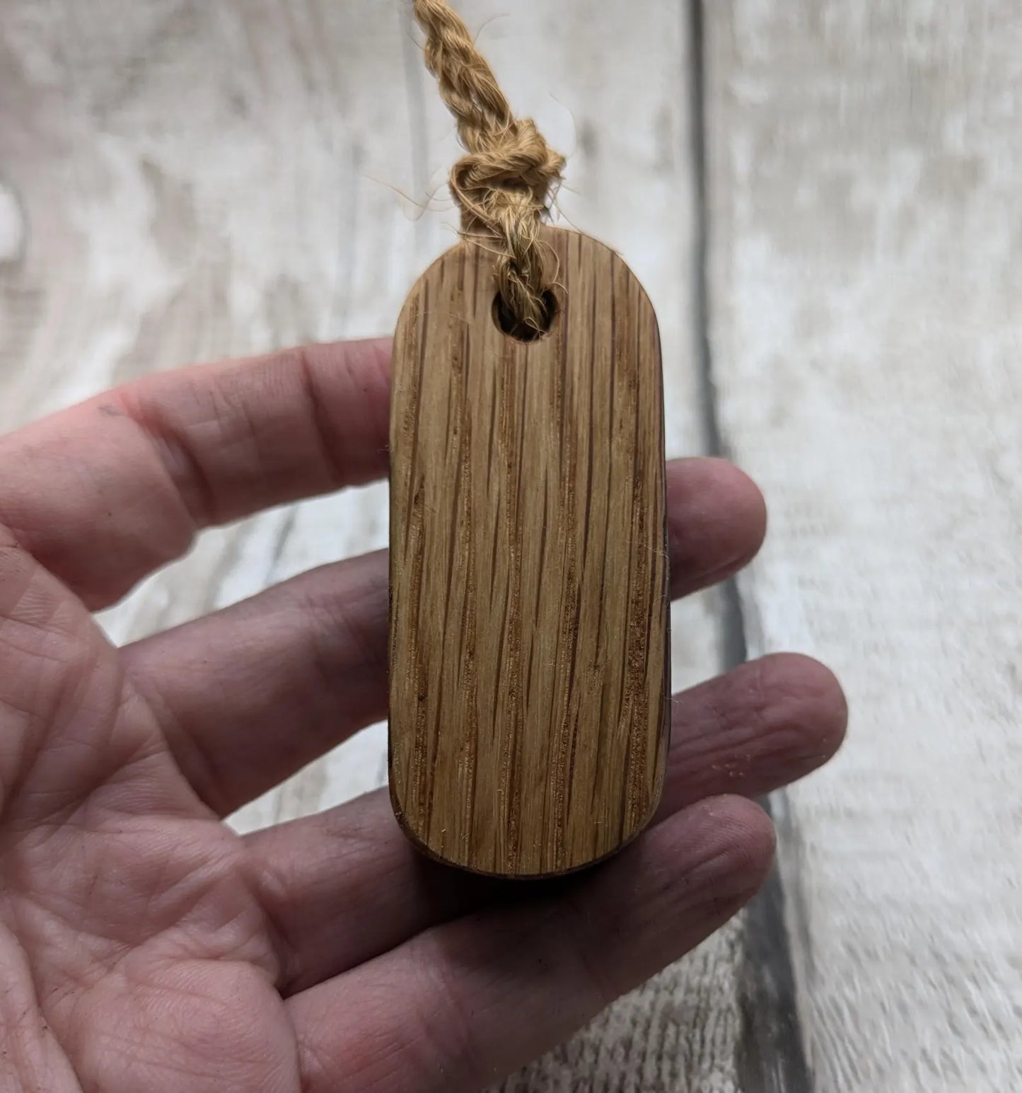 whiskey barrel oak wood travel incense holder.