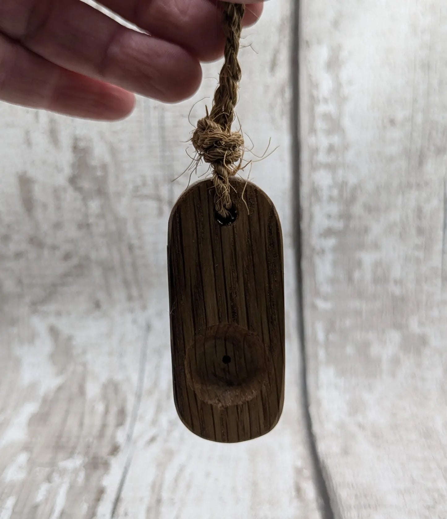 whiskey barrel oak wood travel incense holder.