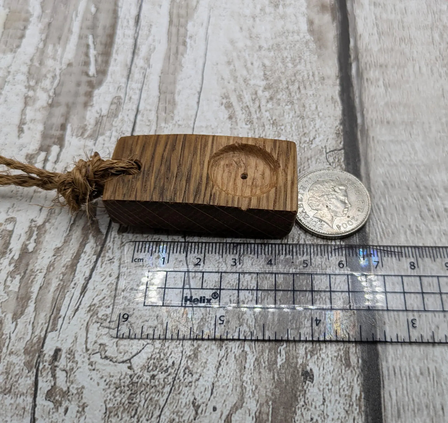 whiskey barrel oak wood travel incense holder.