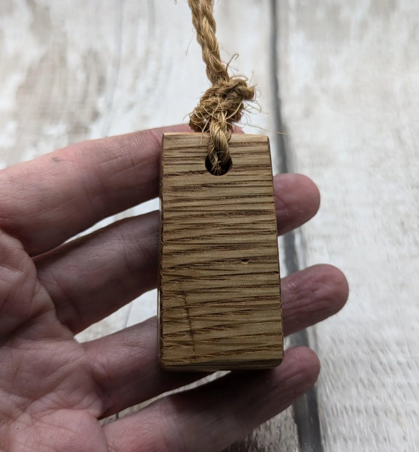 whiskey barrel oak wood travel incense holder.