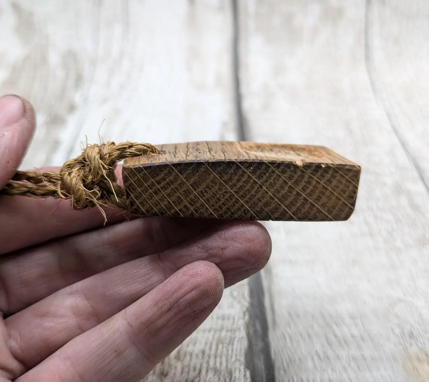 whiskey barrel oak wood travel incense holder.
