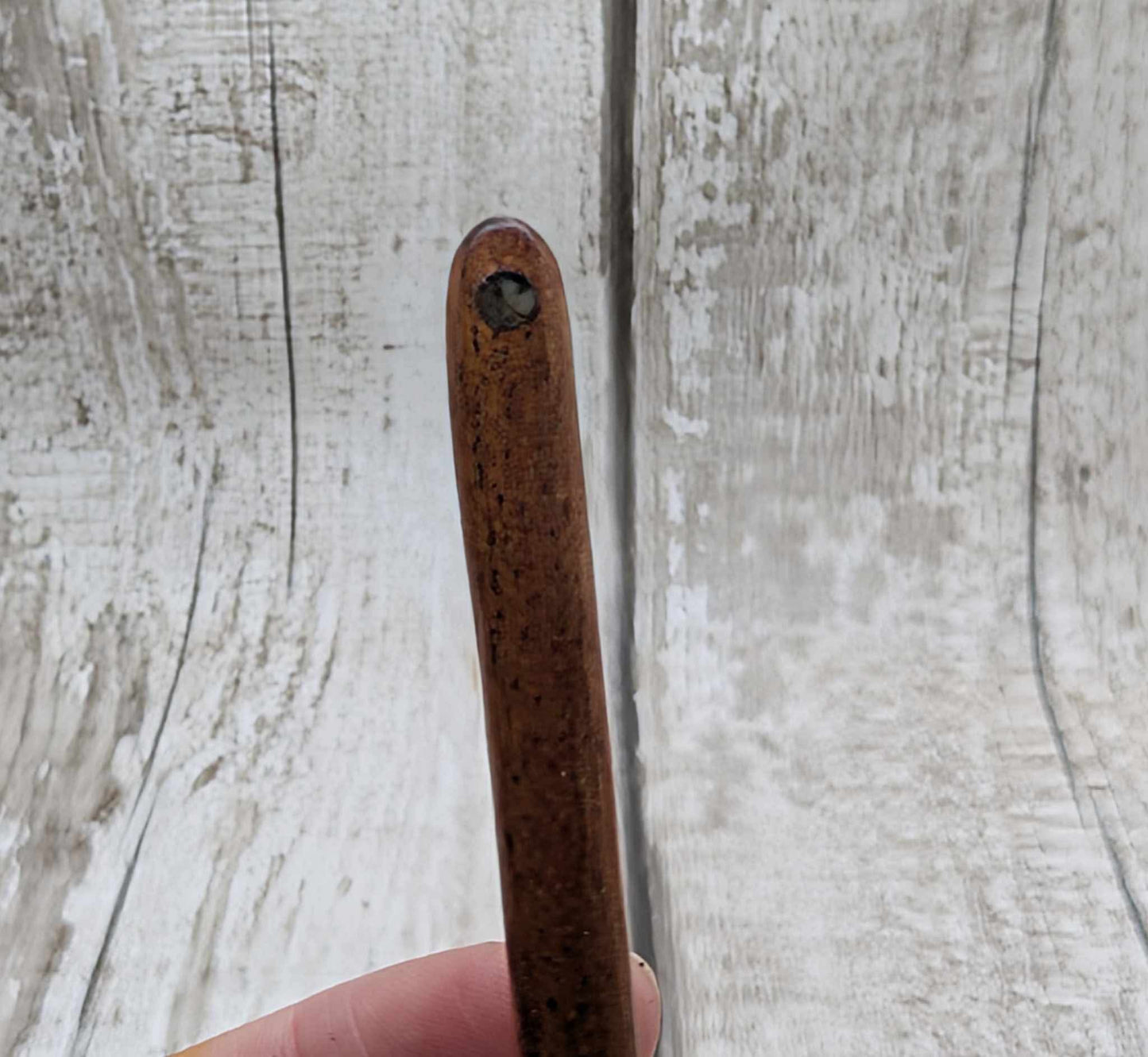 Sepele mahogany and Ethiopian Opal hair stick