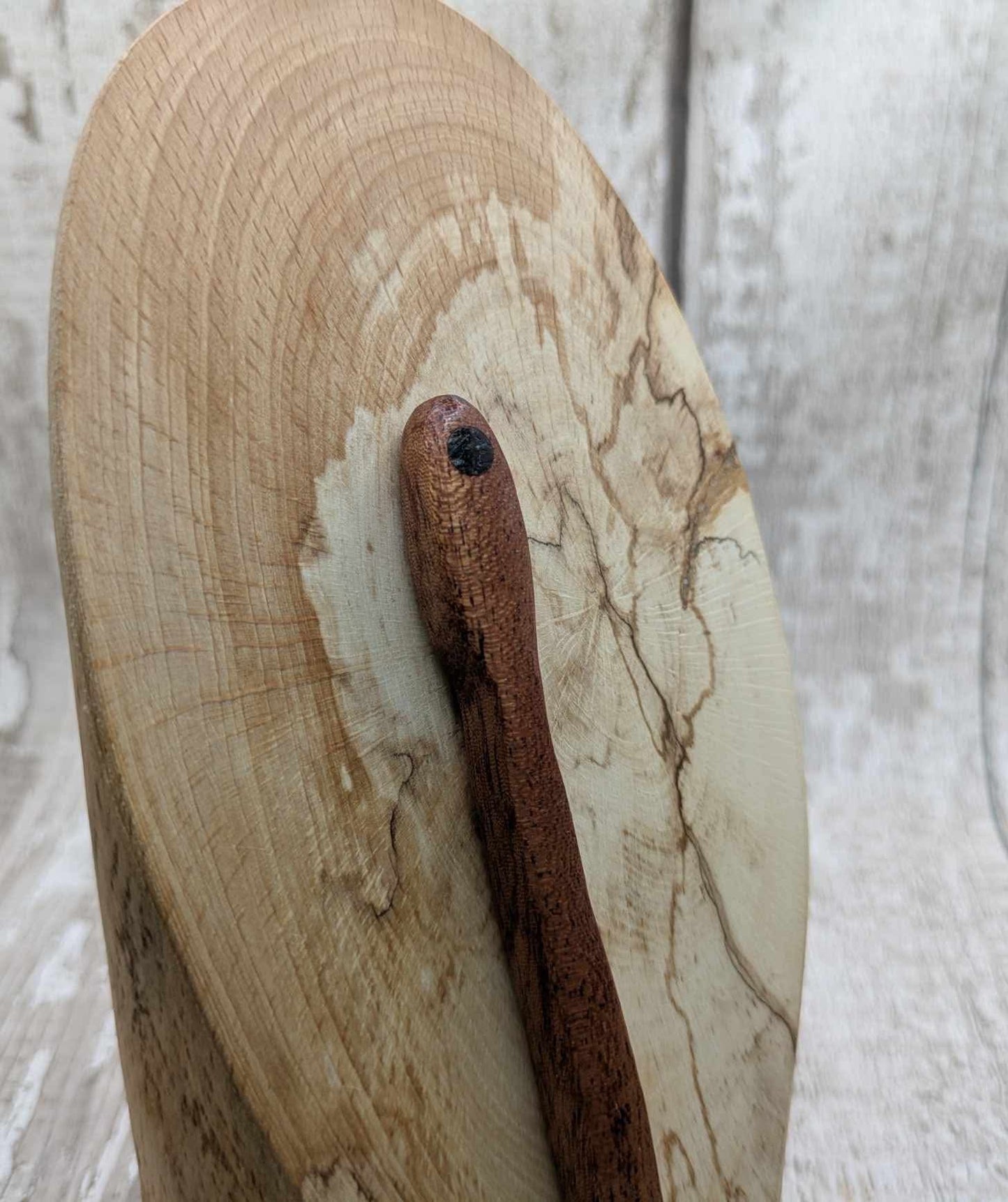 Sepele mahogany and Ethiopian welo Opal hair stick.