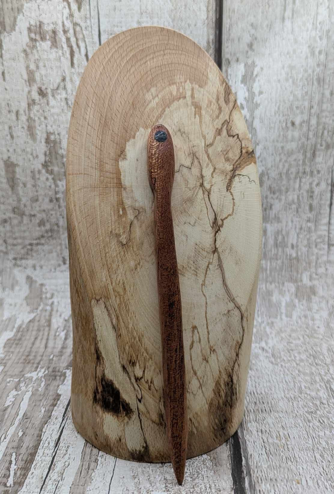 Sepele mahogany and Ethiopian welo Opal hair stick.