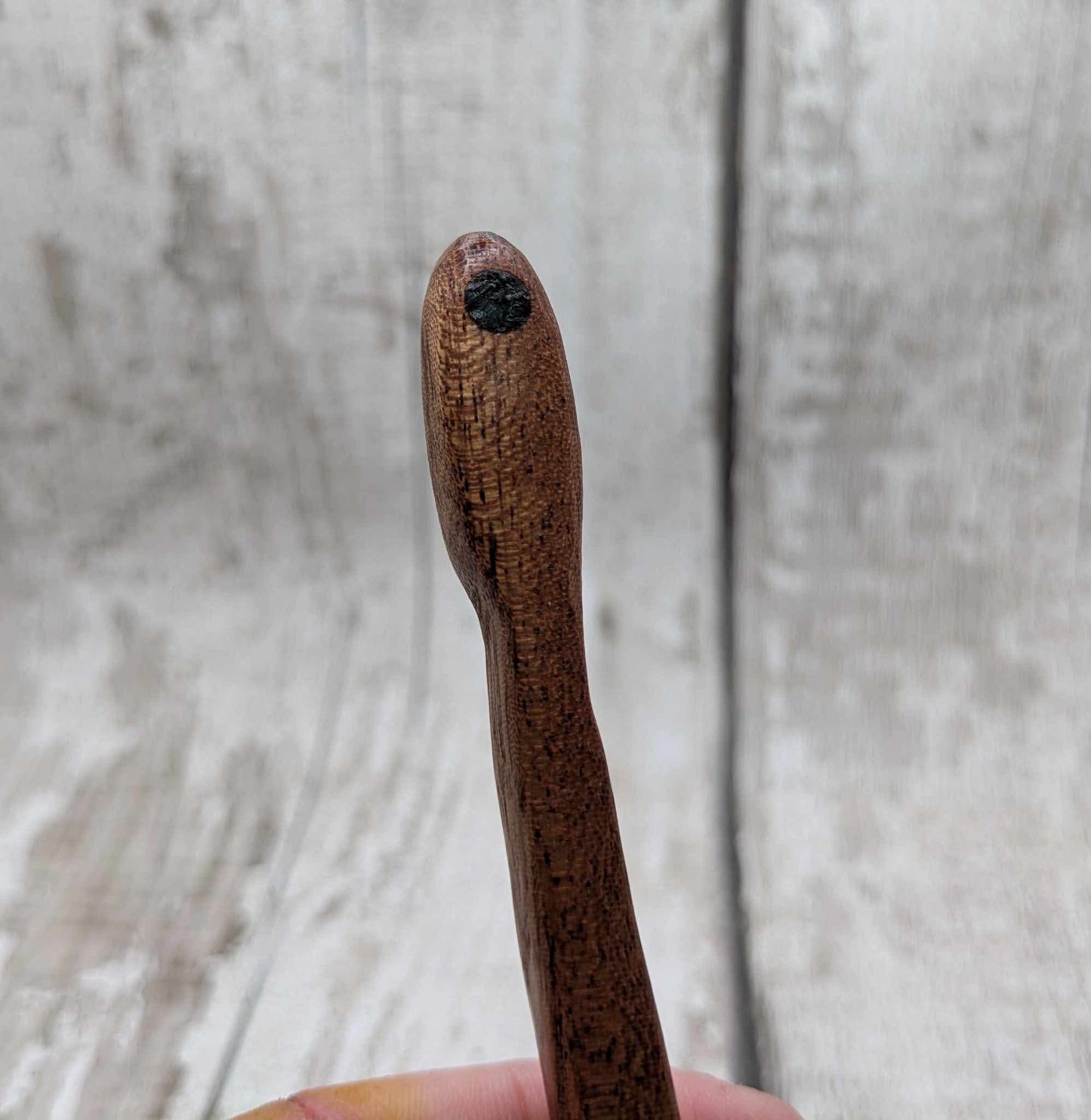 Sepele mahogany and Ethiopian welo Opal hair stick.