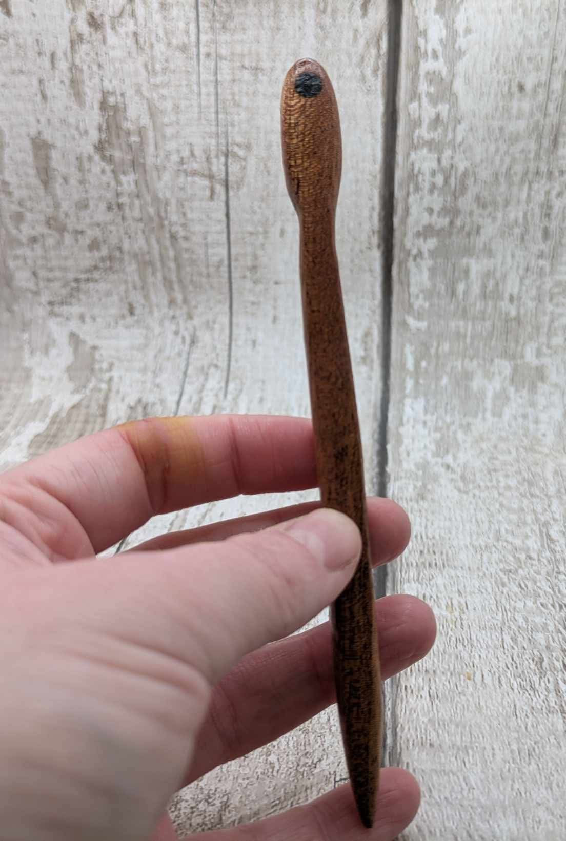 Sepele mahogany and Ethiopian welo Opal hair stick.