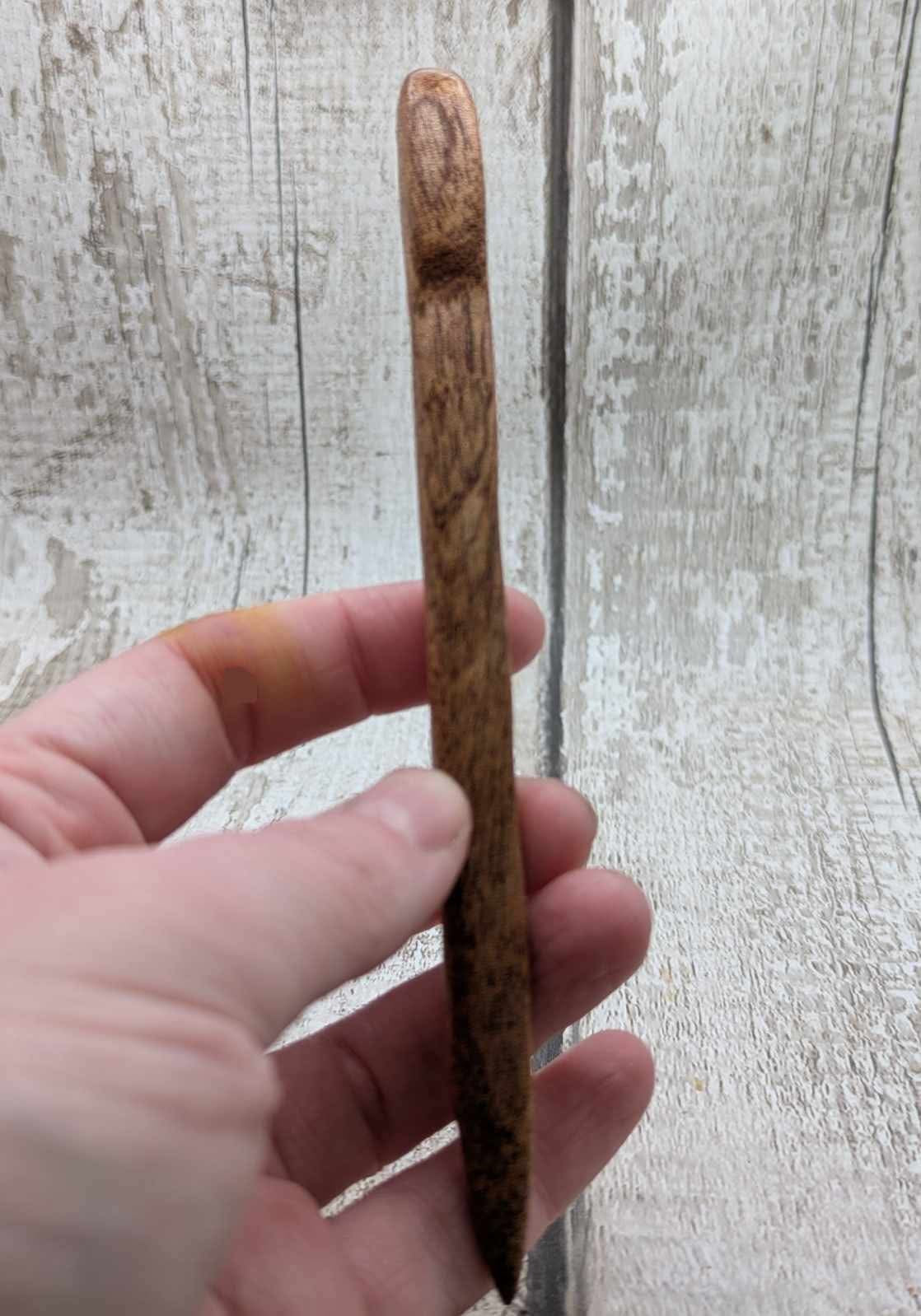Sepele mahogany and Ethiopian welo Opal hair stick.