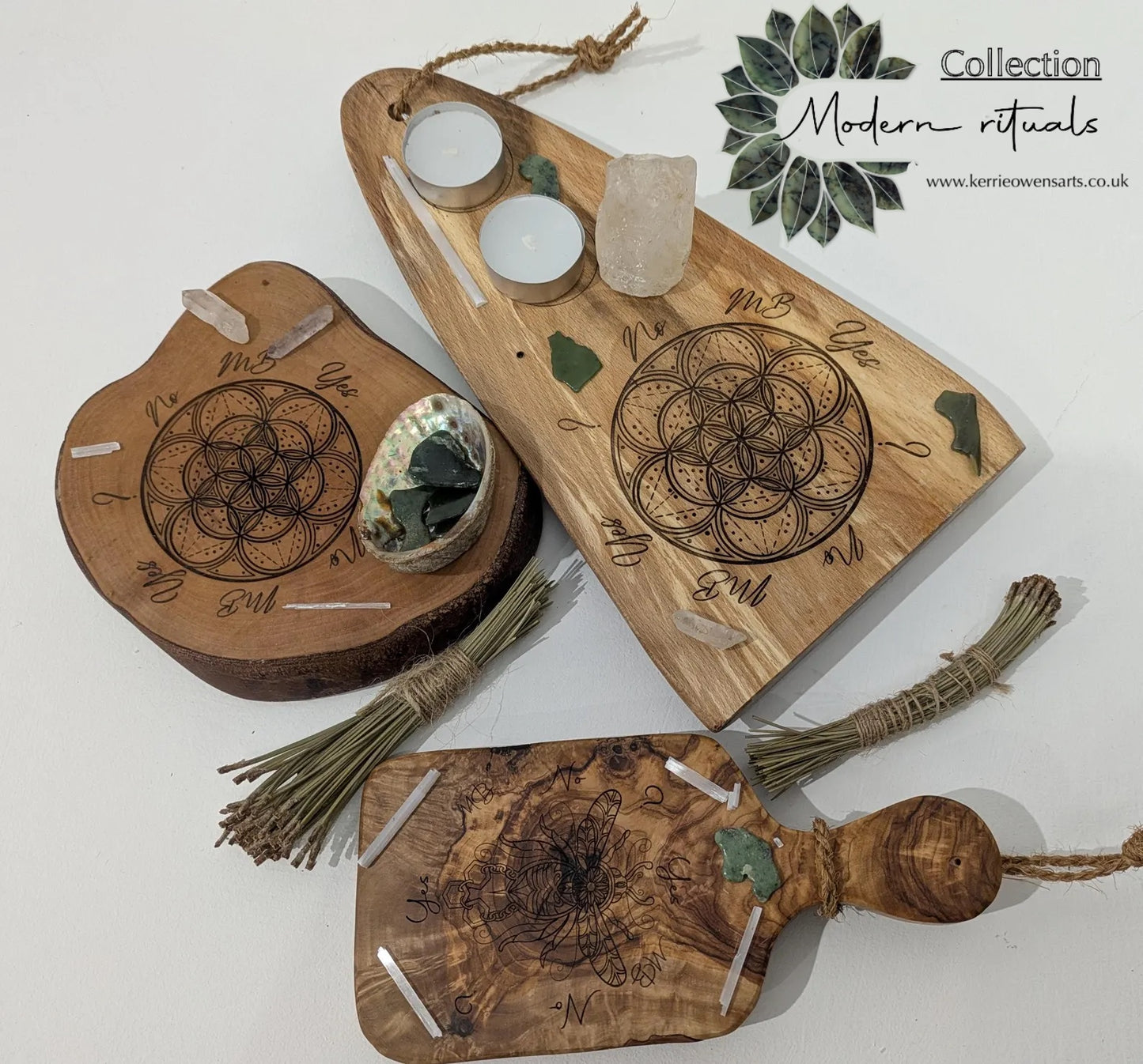 Made to order, Wood Mini Altar Plate, Geometric Pendulum Dowsing Board, Incense Holder, Crystal Display.
