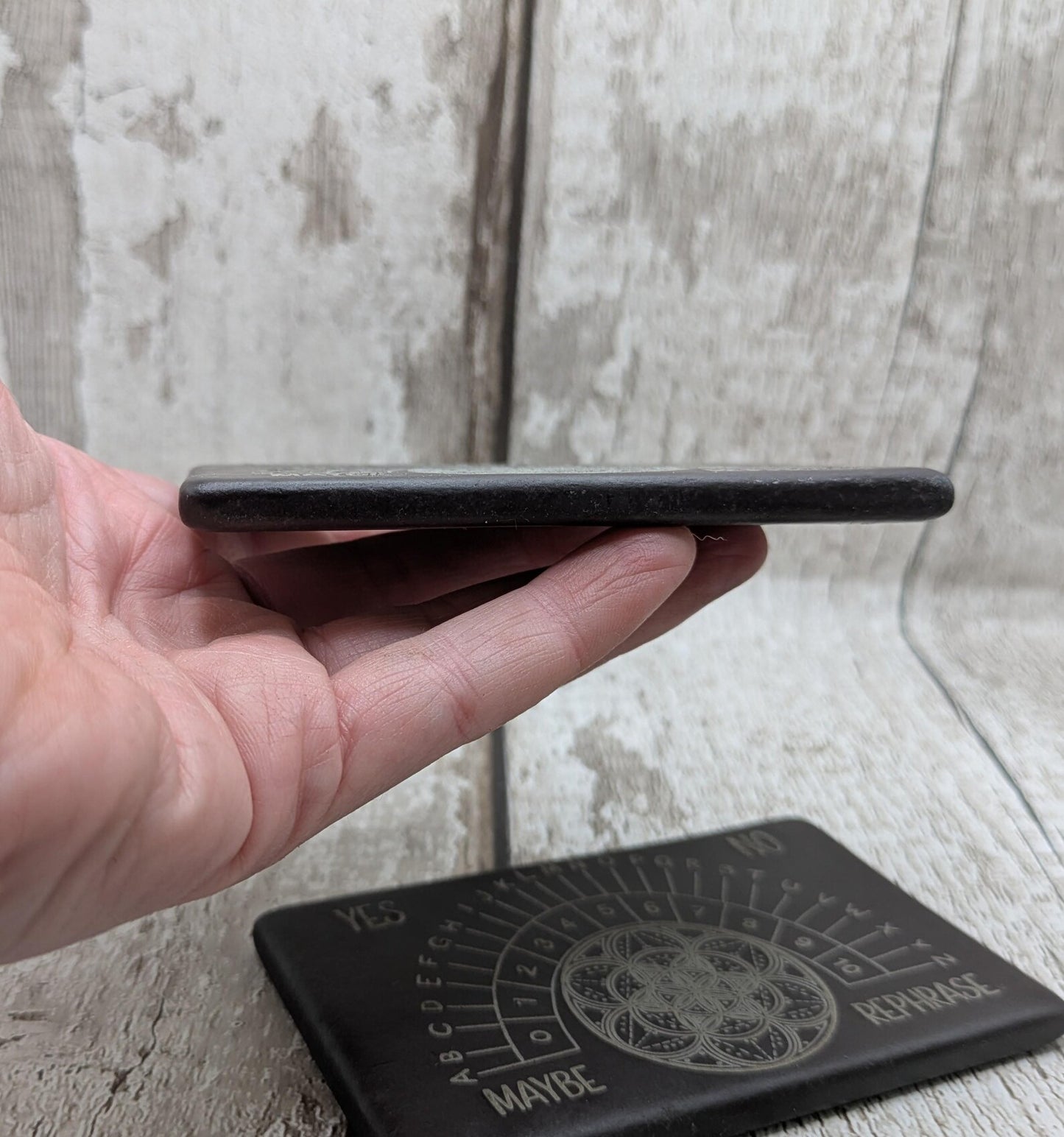Welsh slate mini pendulum divination board, travel sized.
