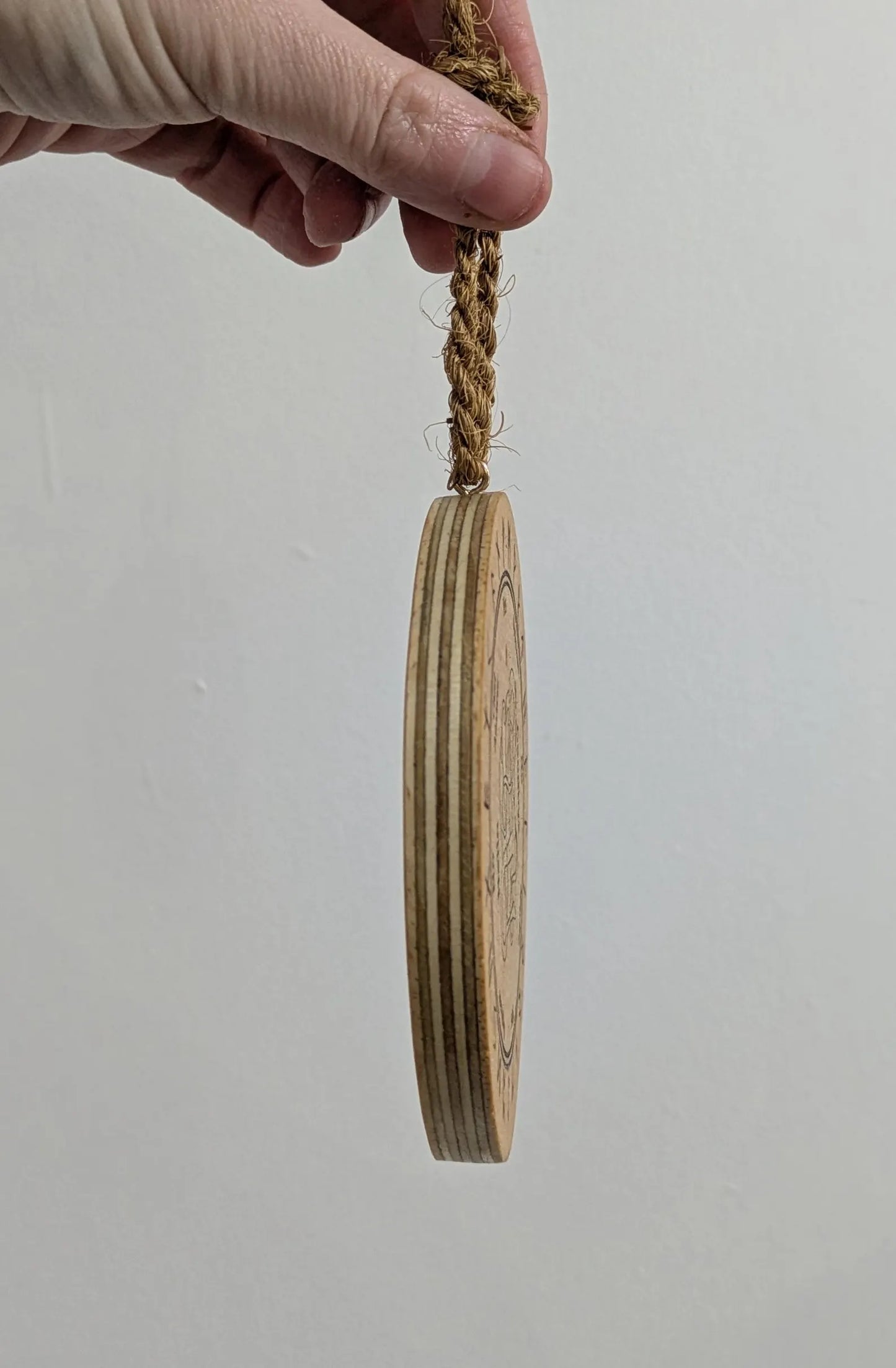 Recycled ply wood Norse viking dowsing and rune board.
