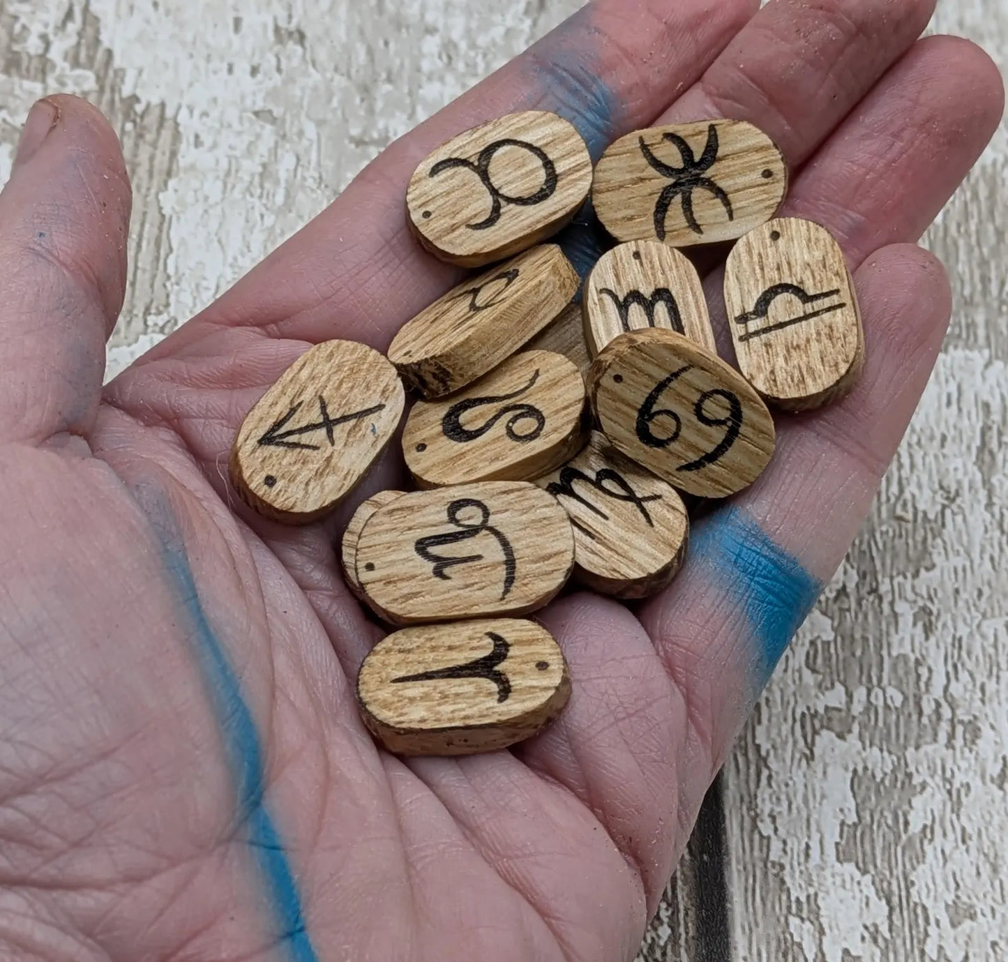 oak wood zodiac tile runes lack of 13.