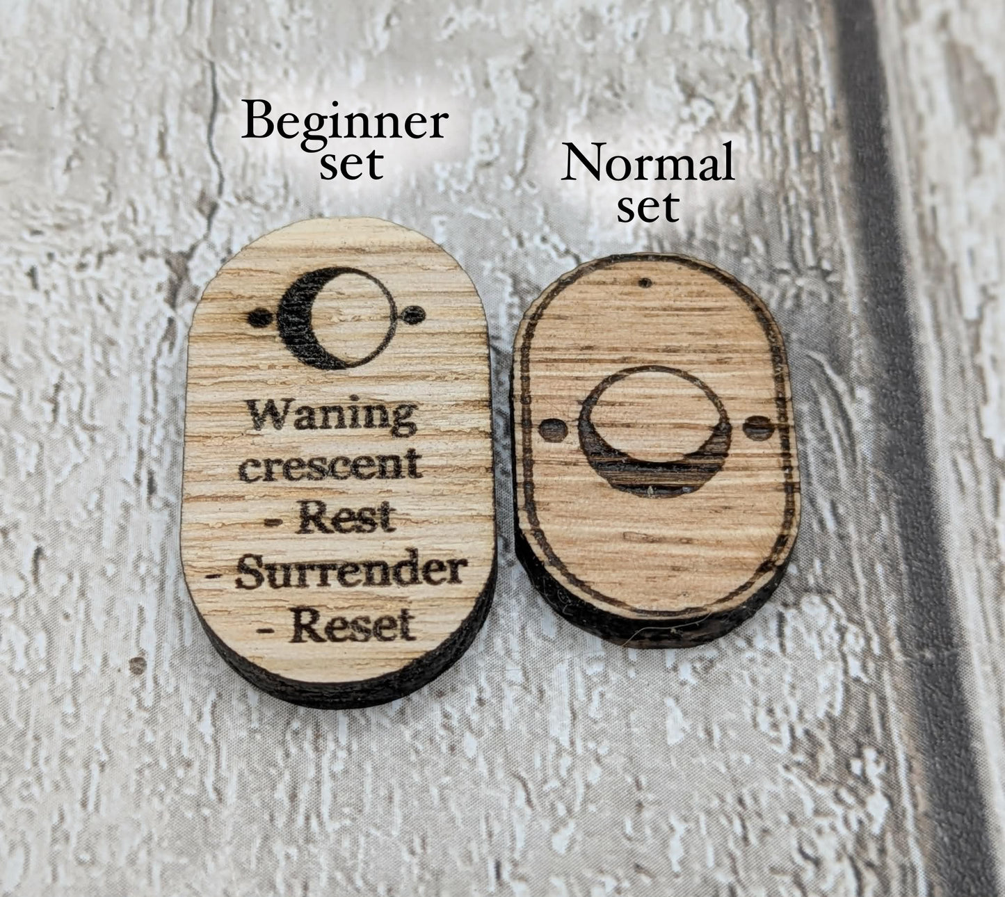 Ready to pre order wooden made to order elder futhark rune tiles.
