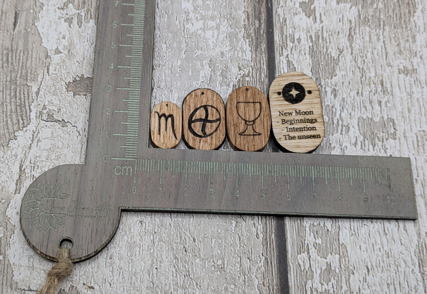 Branded corner rulers, two sizes Walnut wood, photography light box tools.
