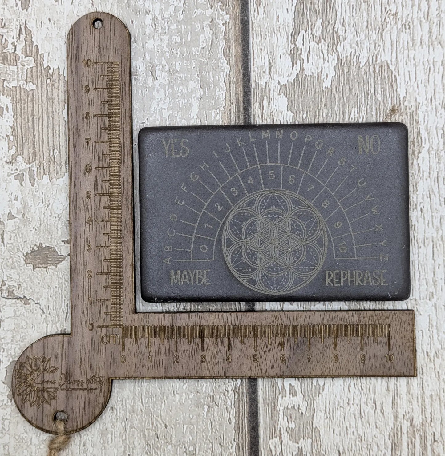 Branded corner rulers, two sizes Walnut wood, photography light box tools.