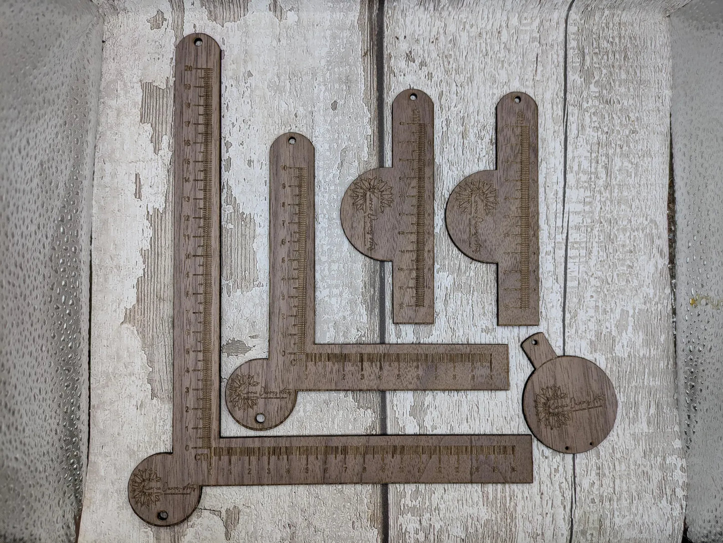 2x 10 cm light box stock photography rulers.