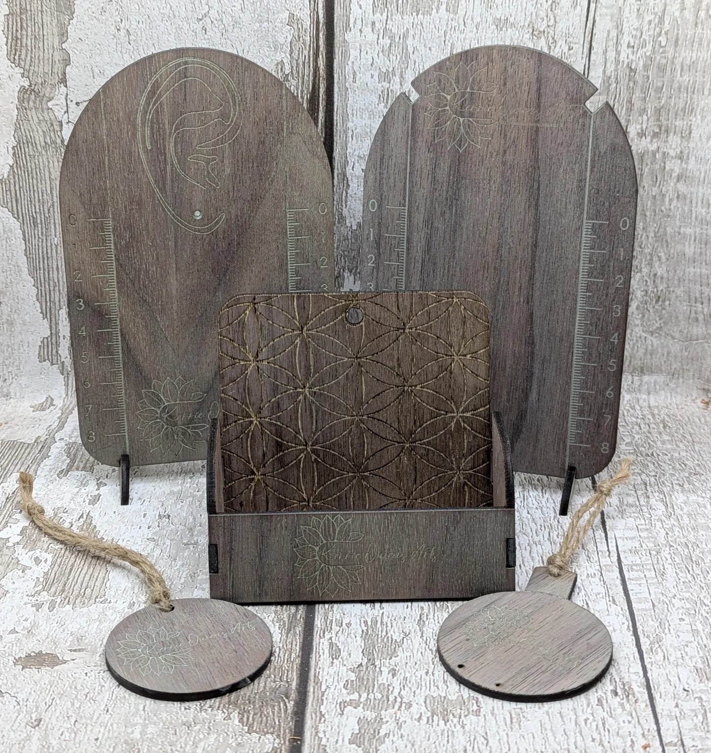Jewellery Photography Styling Kit | Earring, Pendant & Bracelet Display Tools | Lightbox Props, Measurement Boards, Watermark Discs.