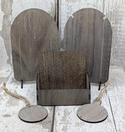 Jewellery Photography Styling Kit | Earring, Pendant & Bracelet Display Tools | Lightbox Props, Measurement Boards, Watermark Discs.