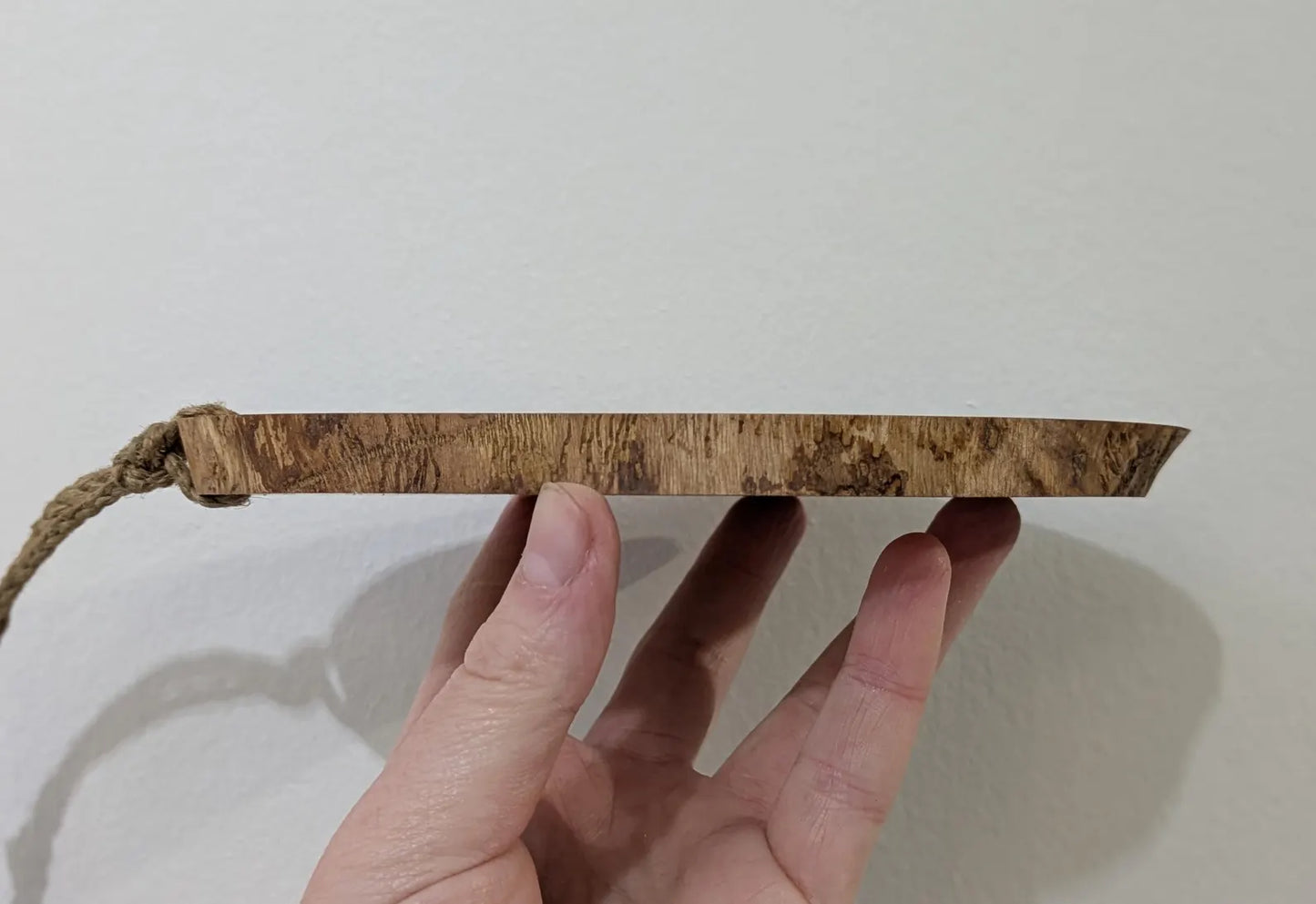 Ash wood geometric laser printed pendulum dowsing board.