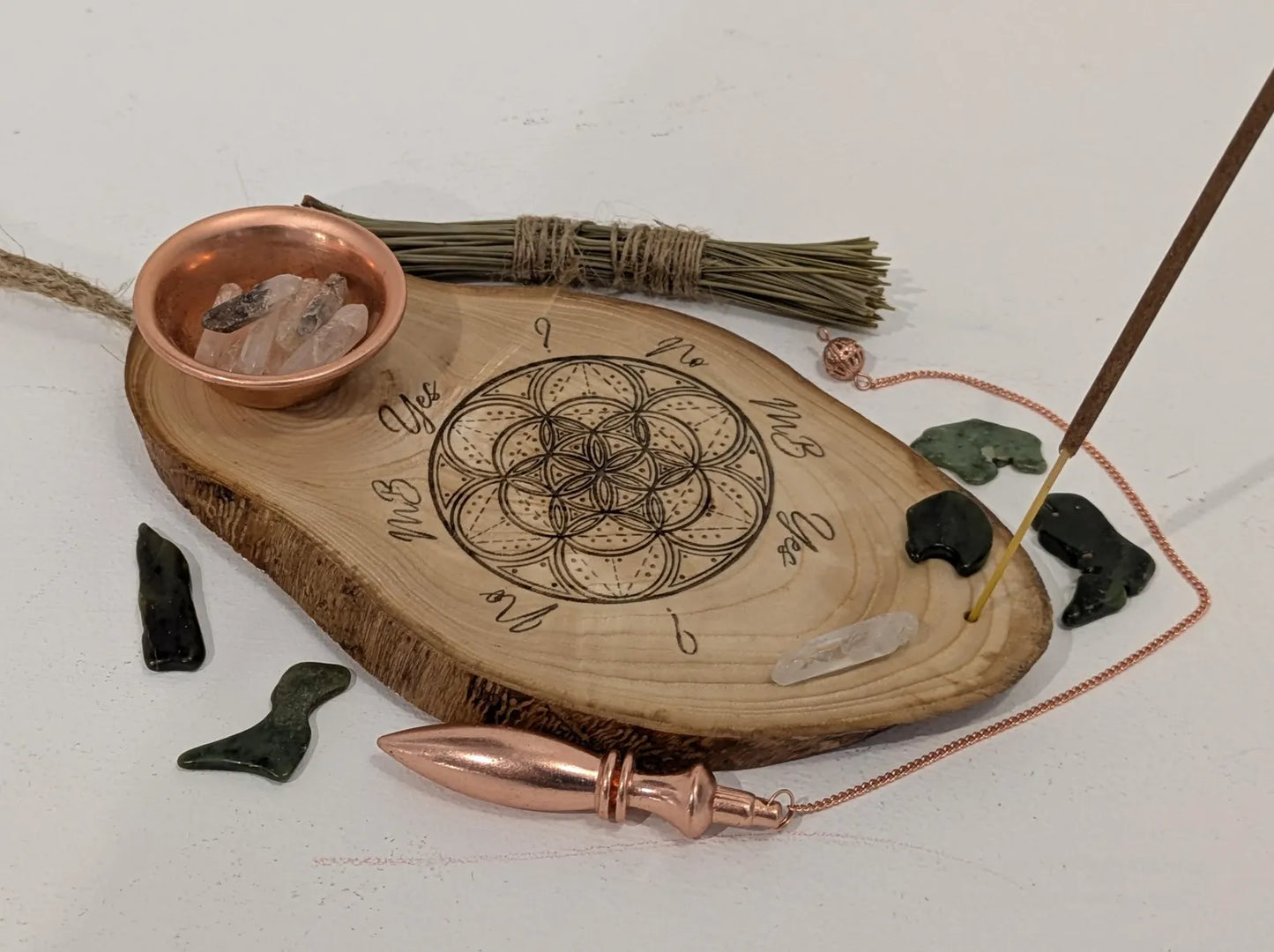 Ash Wood geometric pendulum board