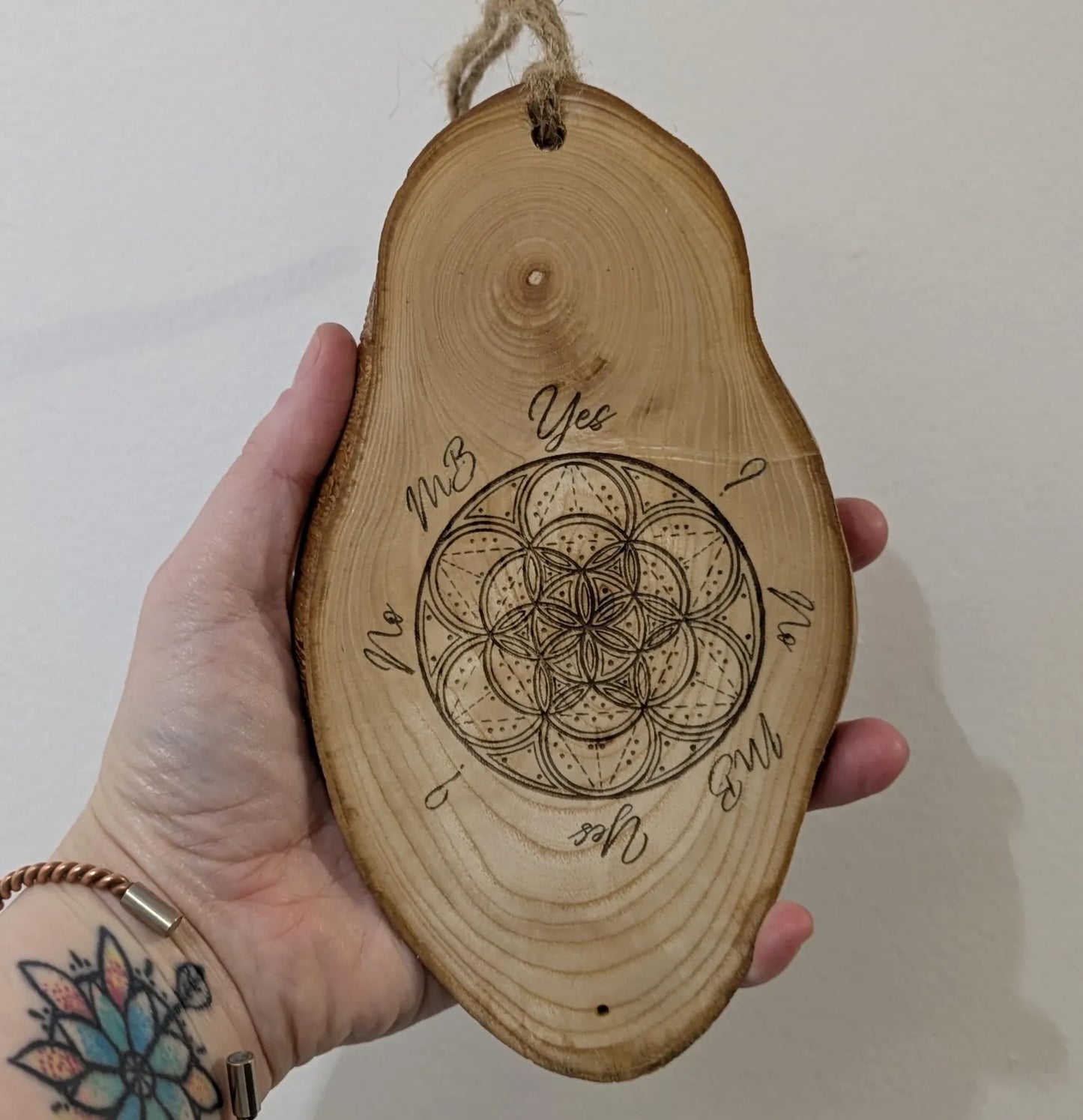 Ash Wood geometric pendulum board