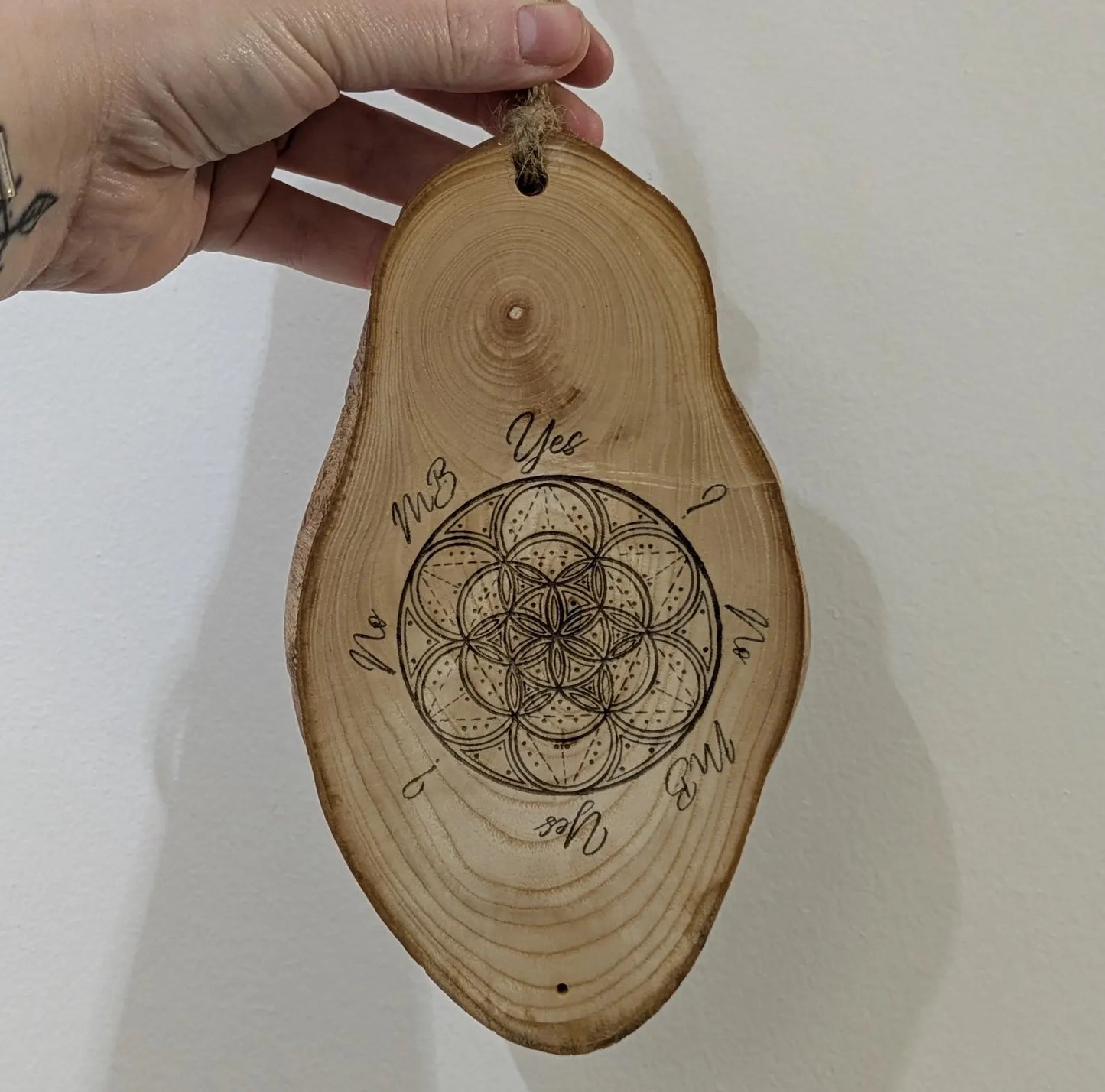 Ash Wood geometric pendulum board