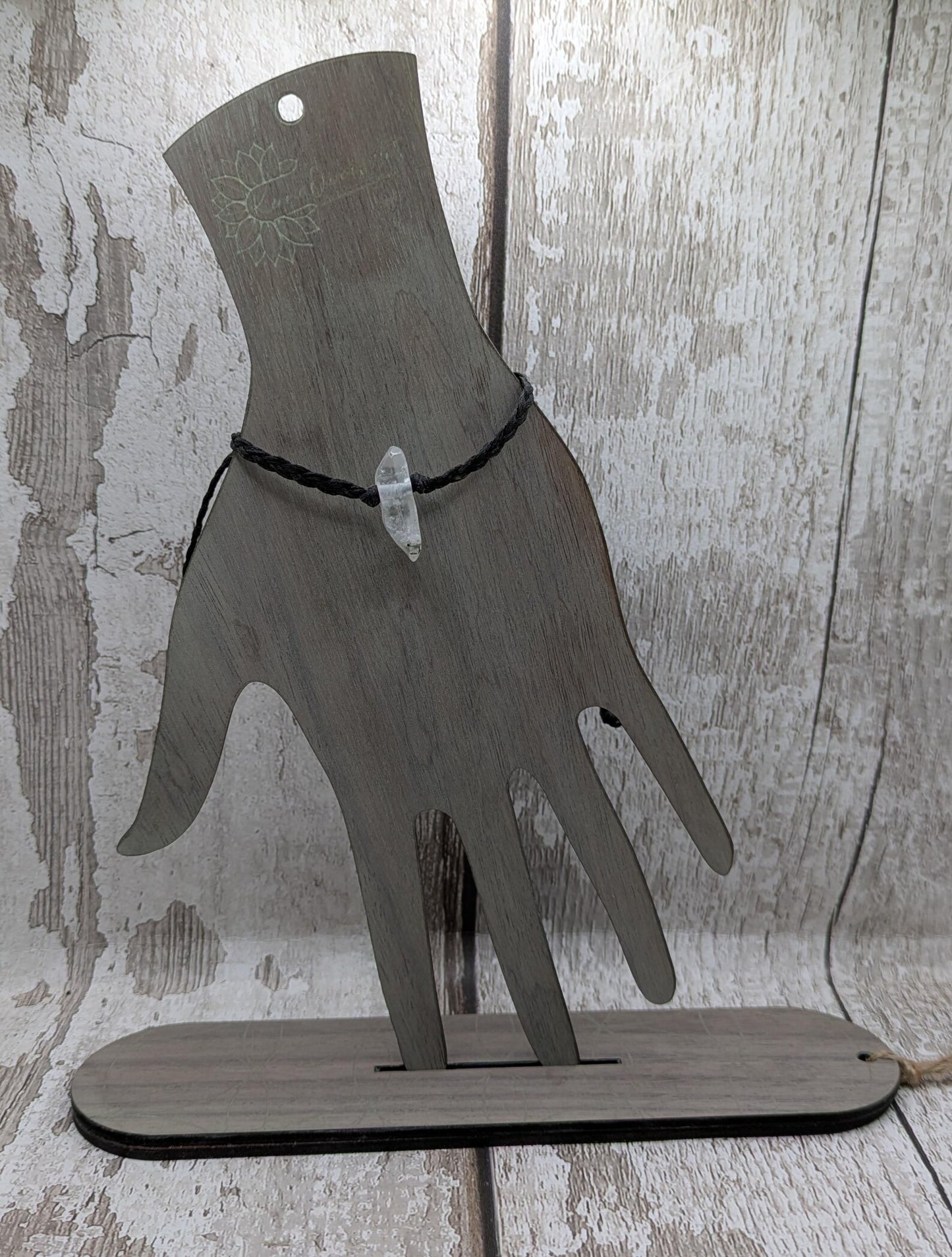 Clear quartz Crystal point bracelet.