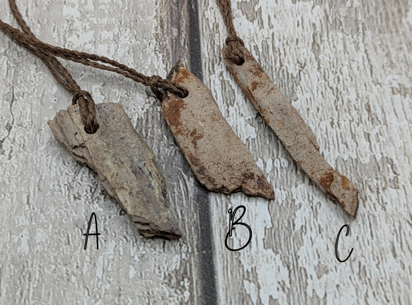British small mammoth ivory tusk fossil pendant from Oxfordshire.