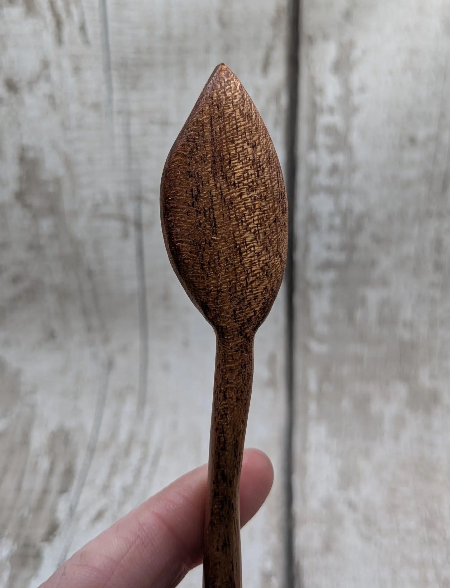 Sepele mahogany leaf hair stick.