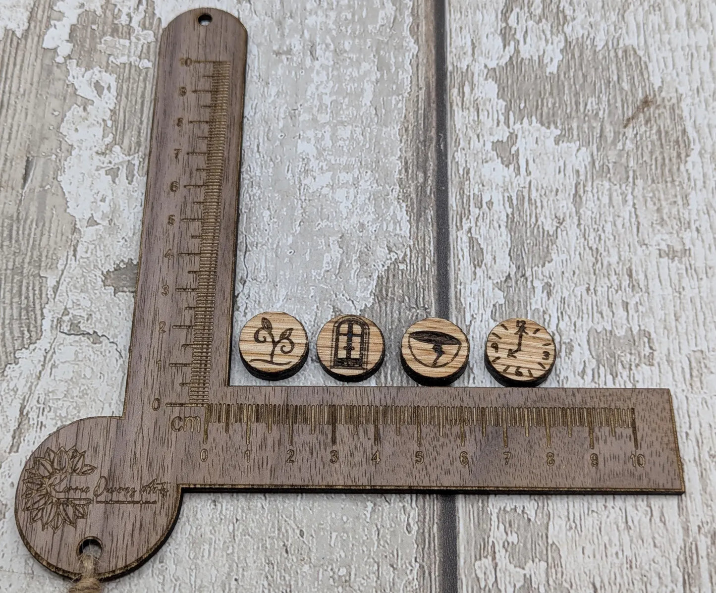 Choose you own wooden charms for your charm board, custom printing.