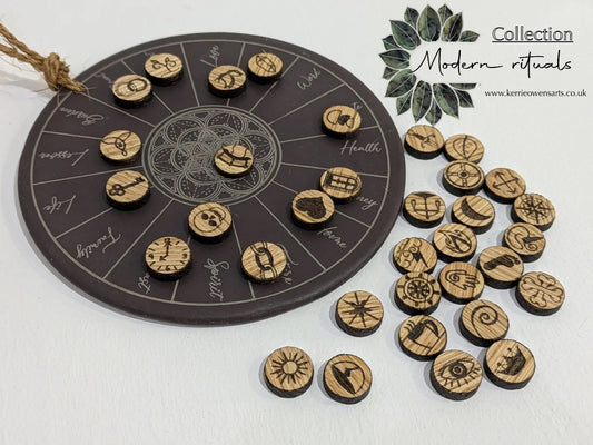 Choose you own wooden charms for your charm board, custom printing.