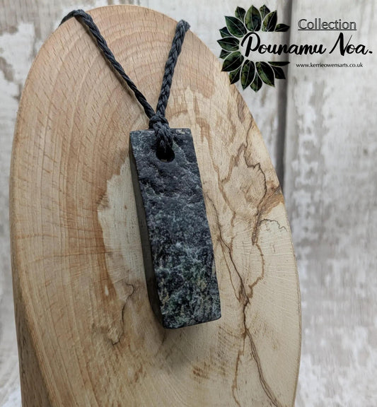 New Zealand serpentine pounamu pendant - Raw + Polished, hand crafted Aotearoa Necklace, Spiritual & Cultural Jewellery.
