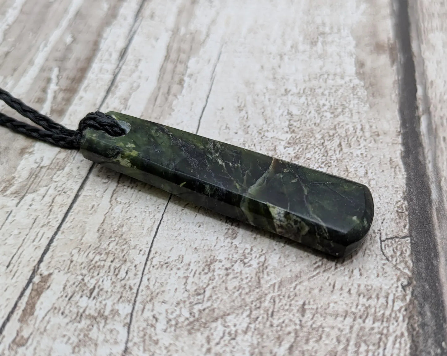 New Zealand Haast Pass Serpentine roimata pendant. Polished, Handcrafted Aotearoa Necklace, Spiritual & Cultural Jewellery.