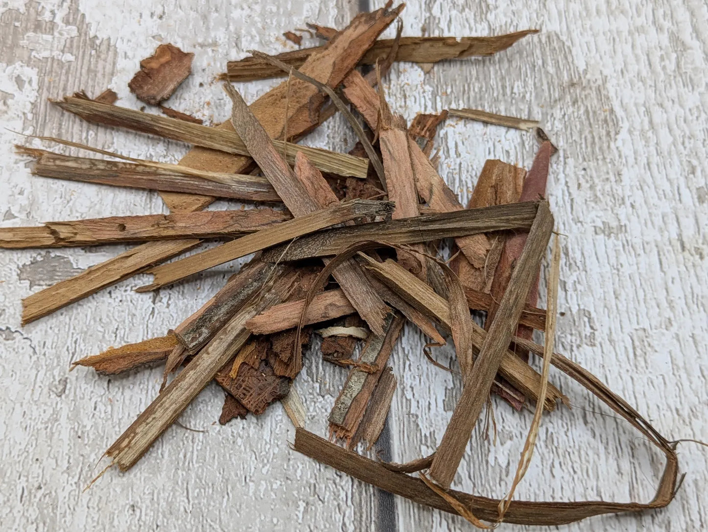 Mixed species wood bark for spell and ritual work or camping kindling.
