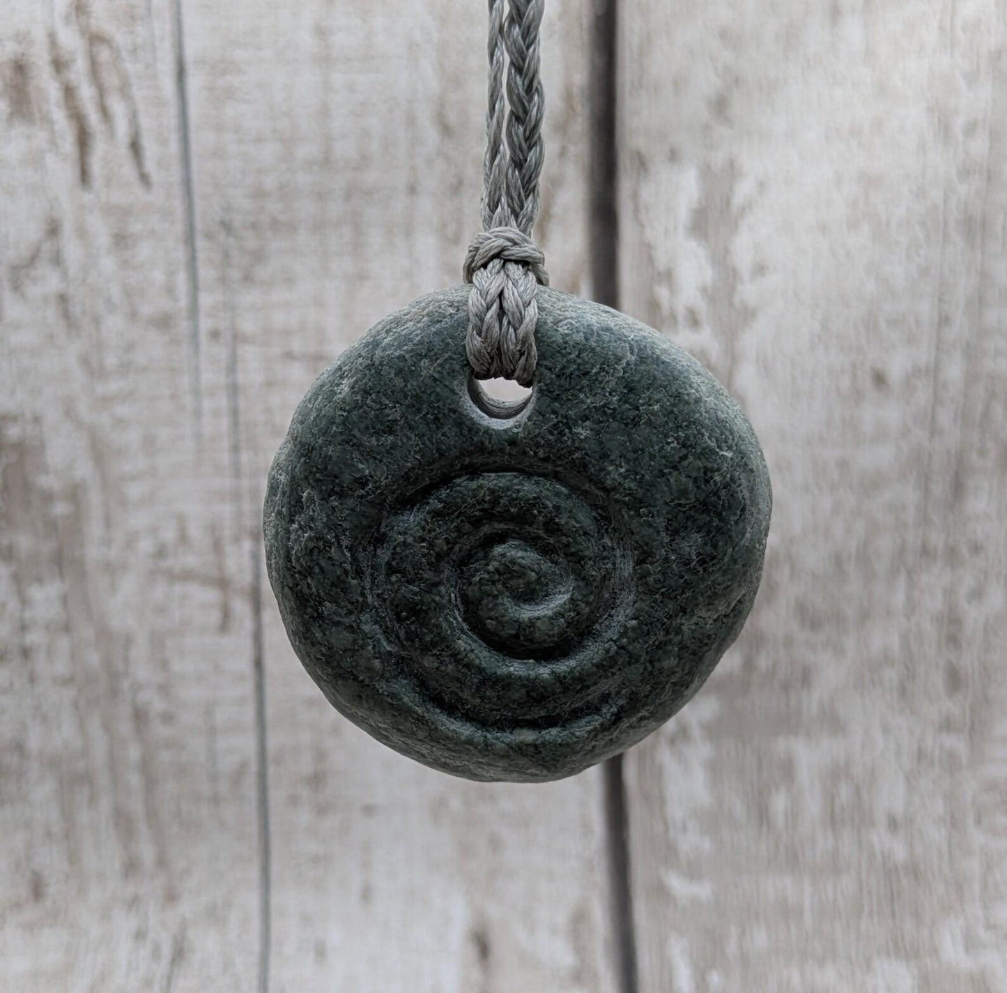 New Zealand pounamu Jade pebble pendant with Koru spiral - Raw + Polished, Handcrafted Aotearoa Necklace, Spiritual & Cultural Jewellery.