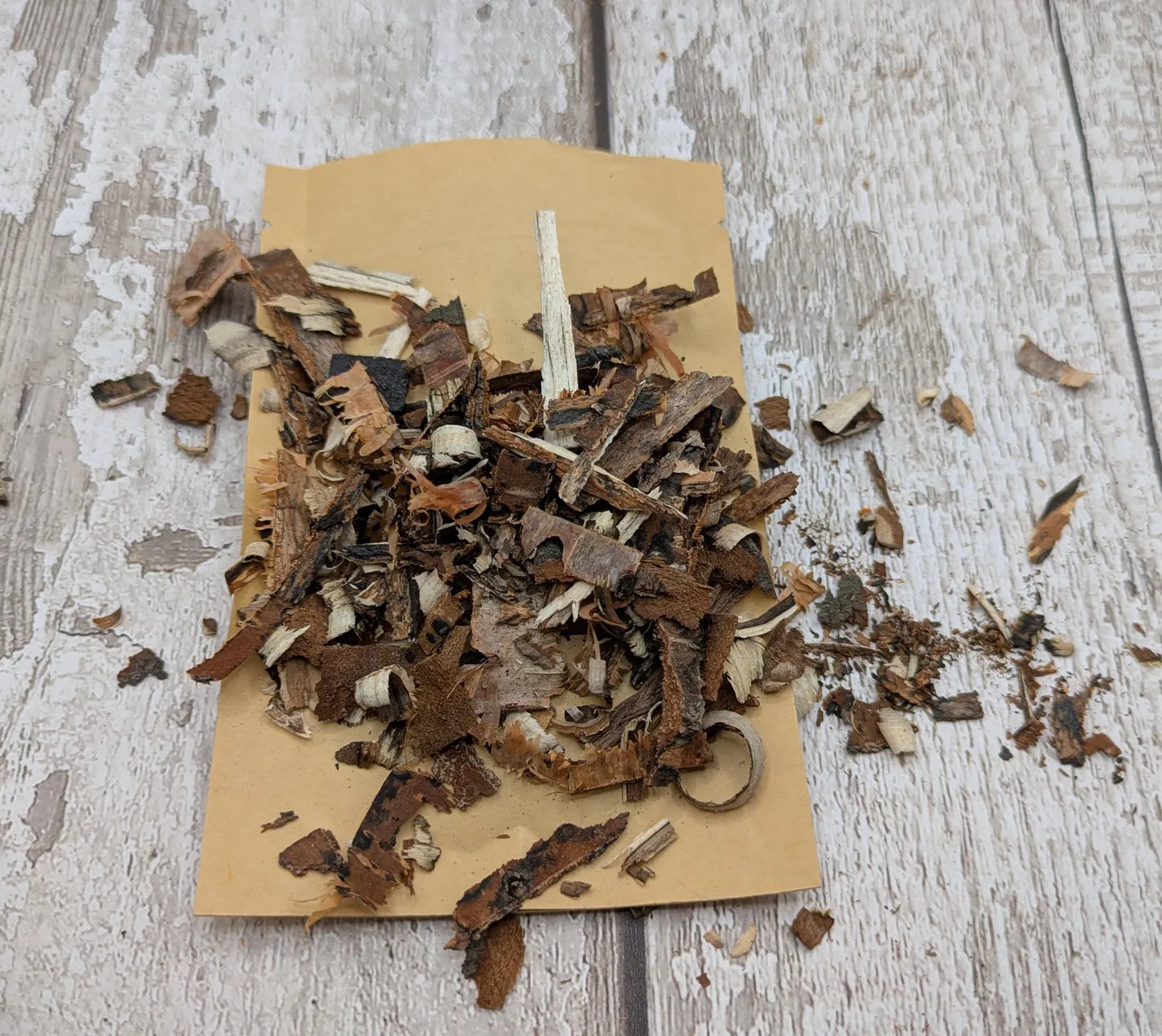 Birch bark pouch for spell or rituals or camp kindling.