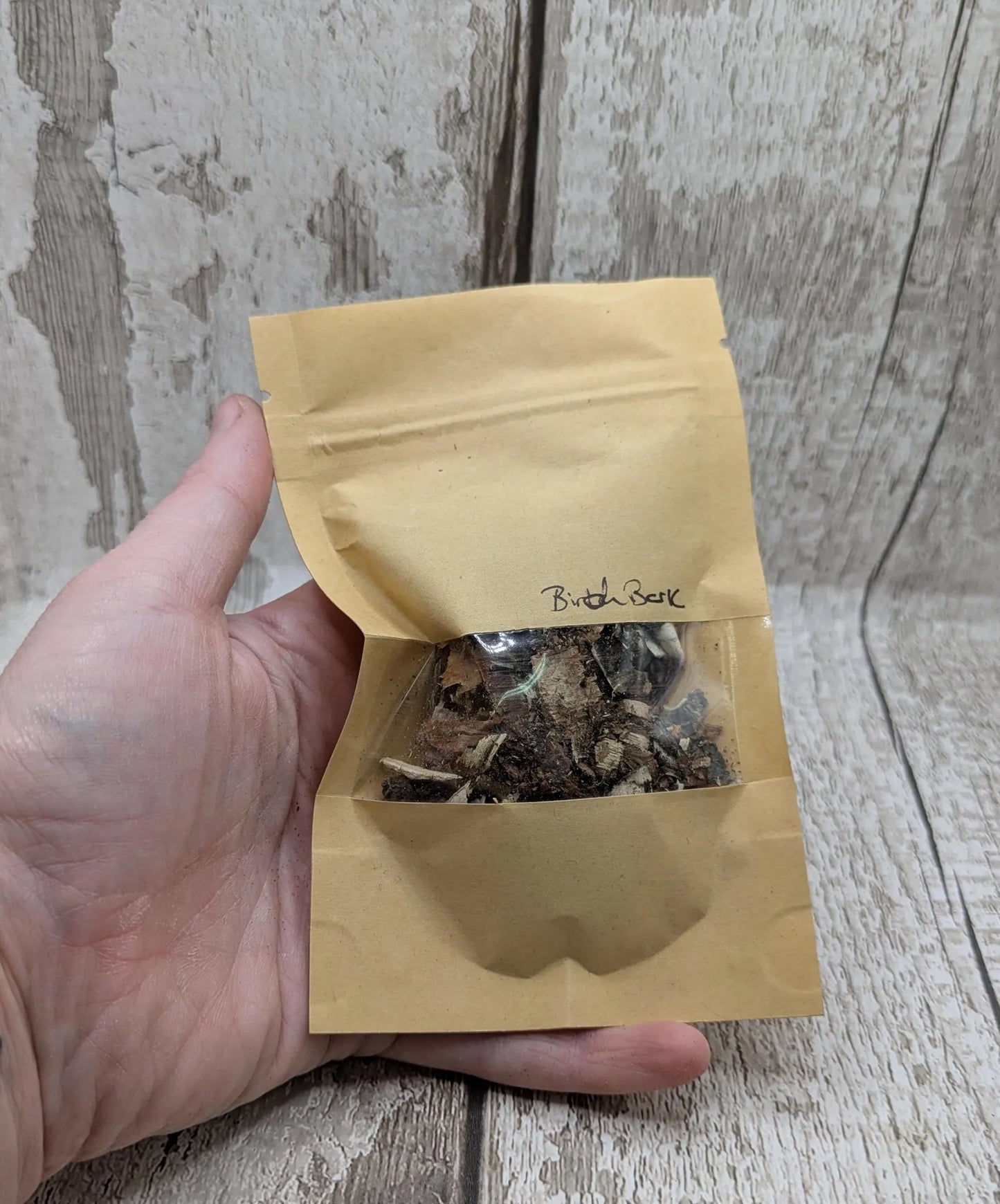 Birch bark pouch for spell or rituals or camp kindling.