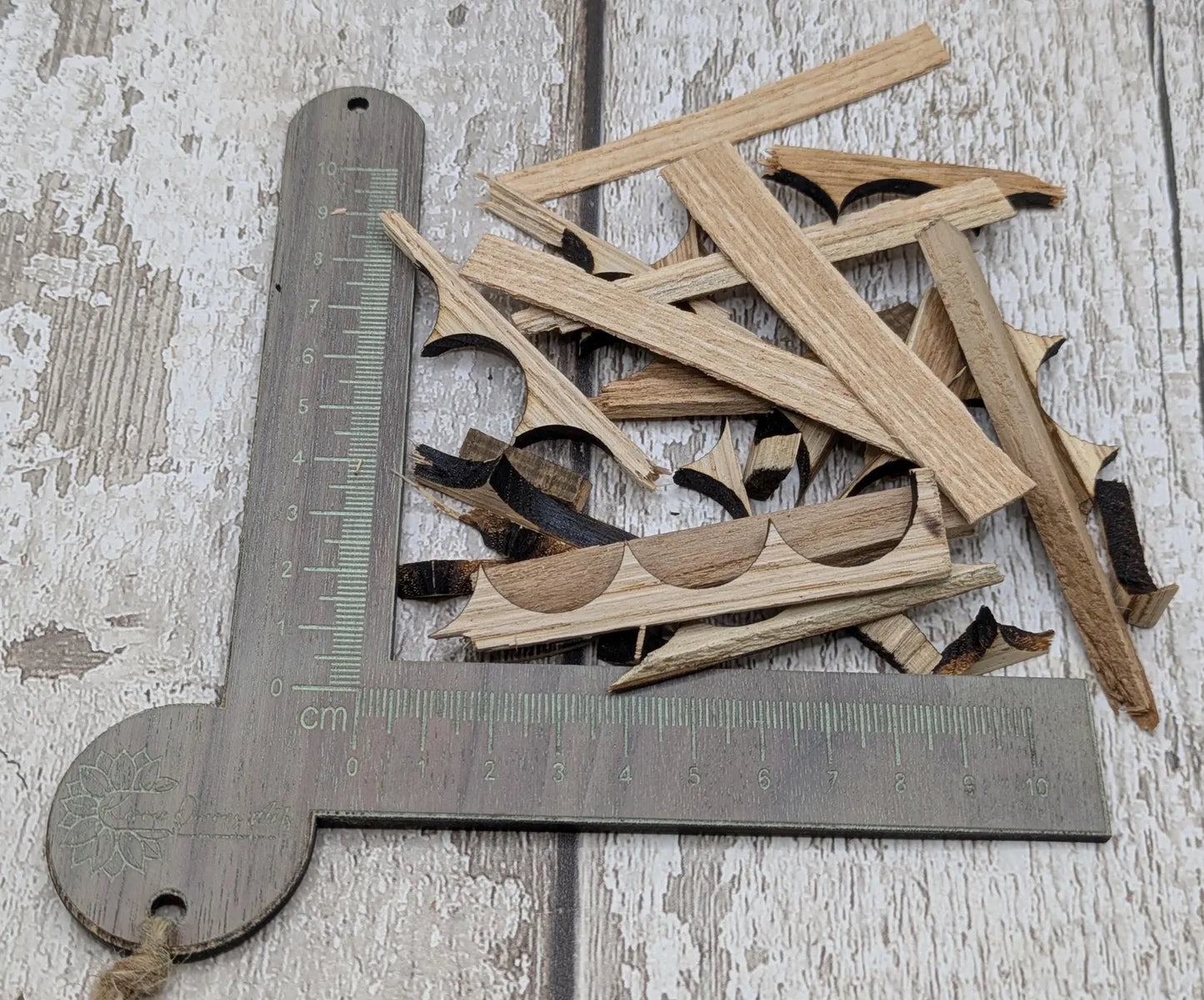 Sweet chestnut laser offcuts, for spells and rituals, modelling or camp emergency kits.