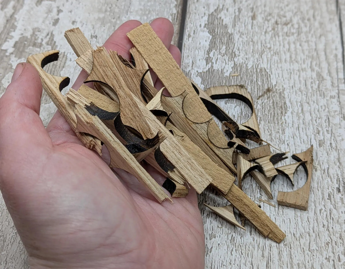 Laser Offcuts Sweet chestnut laser offcuts, for spells and rituals, modelling or cam ...