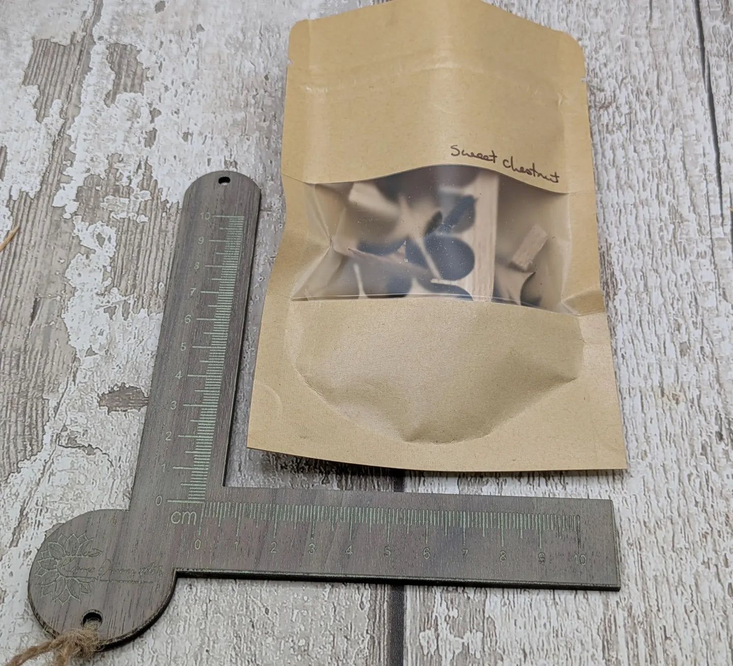 Sweet chestnut laser offcuts, for spells and rituals, modelling or camp emergency kits.