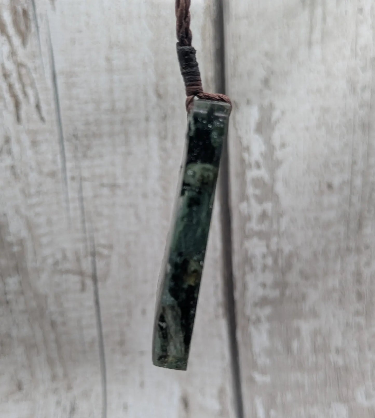 Mixed Pounamu Jade Chip Pendant – New Zealand Greenstone in Resin, Māori Inspired Necklace.