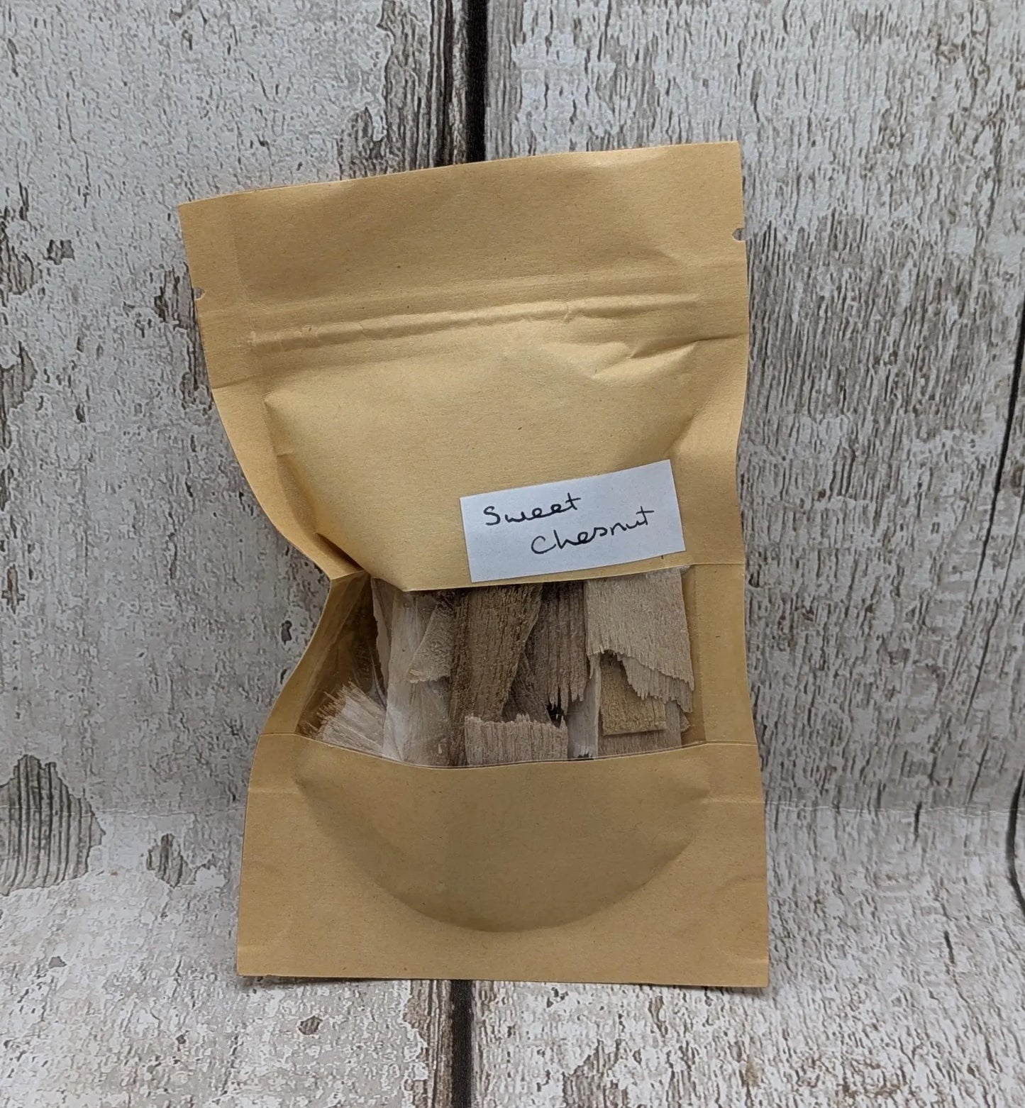 Sweet chesnut wood broken veener pieces for spell and ritual or camping kits.