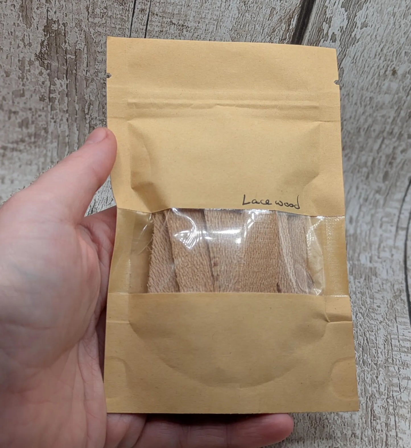 Lacewood Veneer Scraps for Ritual & Spell Work – Reclaimed Wood Offcuts, Altar Use, Kindling and Craft Supplies.