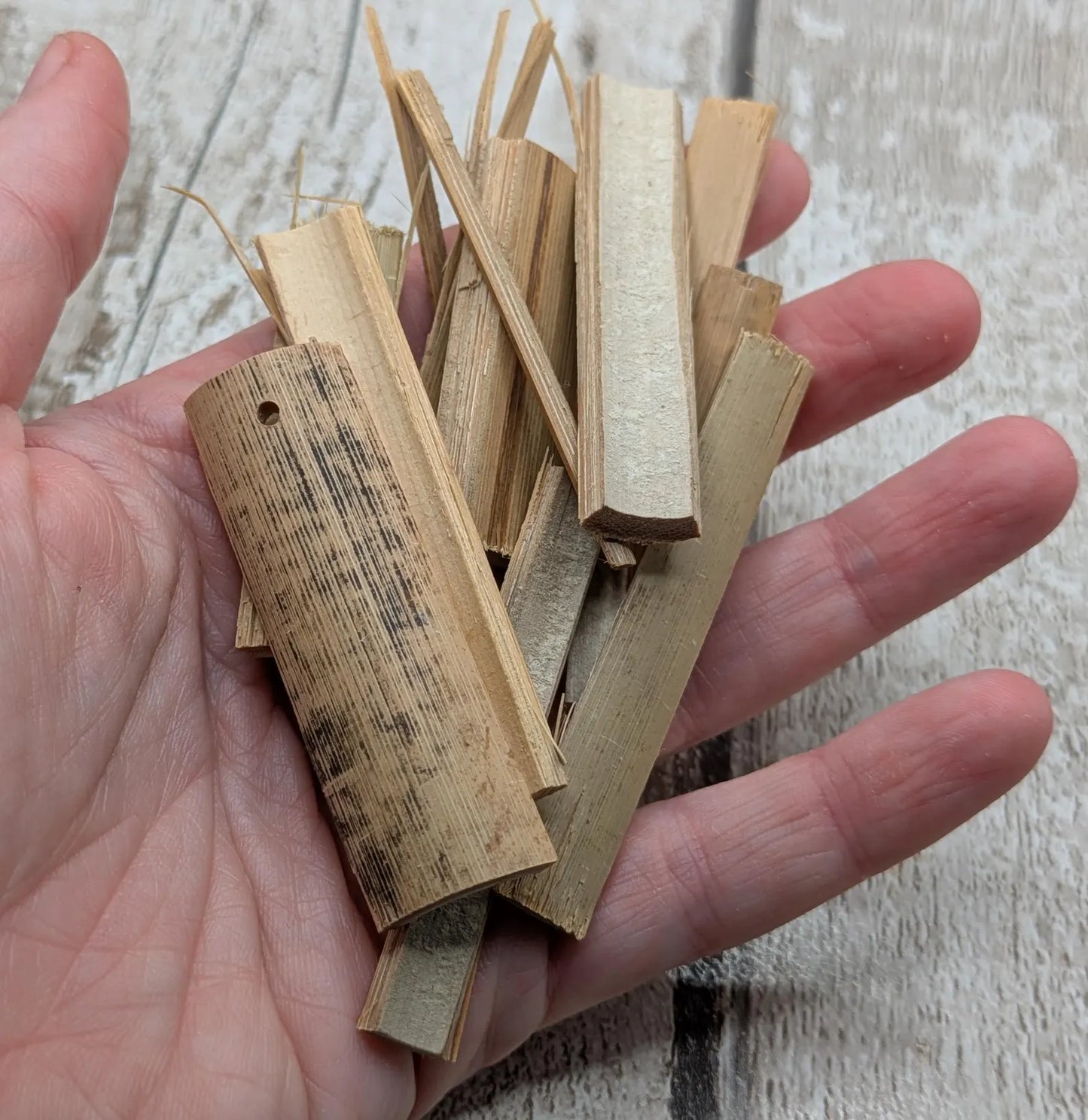 Bamboo Offcut Scraps for Ritual, Craft & Kindling – Reclaimed Sustainable Wood, Pouch or Pip Box Option.