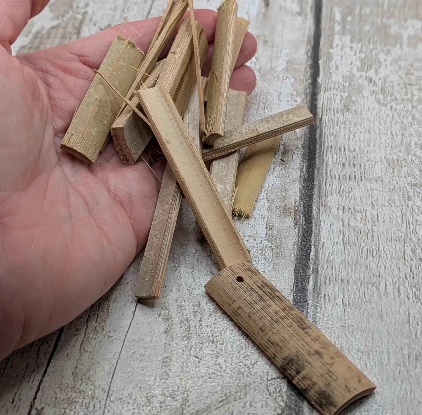 Bamboo Offcut Scraps for Ritual, Craft & Kindling – Reclaimed Sustainable Wood, Pouch or Pip Box Option.