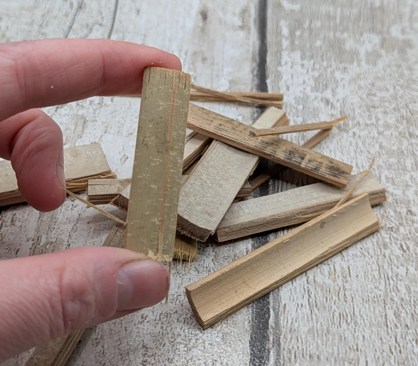 Bamboo Offcut Scraps for Ritual, Craft & Kindling – Reclaimed Sustainable Wood, Pouch or Pip Box Option.