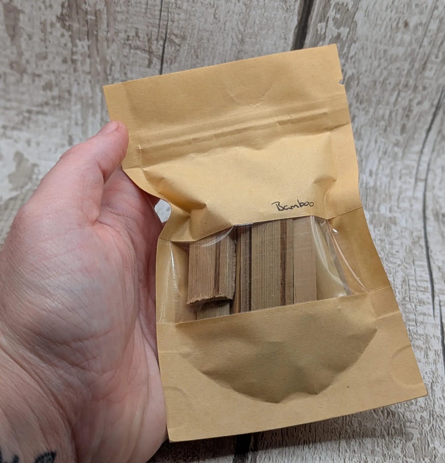 Bamboo Offcut Scraps for Ritual, Craft & Kindling – Reclaimed Sustainable Wood, Pouch or Pip Box Option.